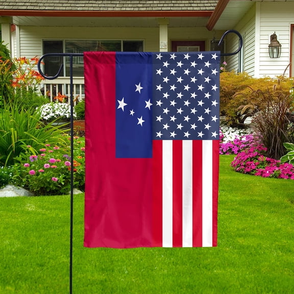 American Samoa Flag Samoan Friendship U.S.A Memorial Day Patriotic For House Flag (29.5x39.5) Double Sided-USA Flags Premium Polyester-Decorative Indoor Outdoor Flag