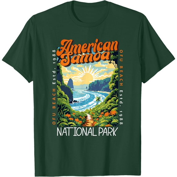 American Samoa National Park Retro Distressed Vintage Unisex T-Shirt for Men Women Kids Toddler