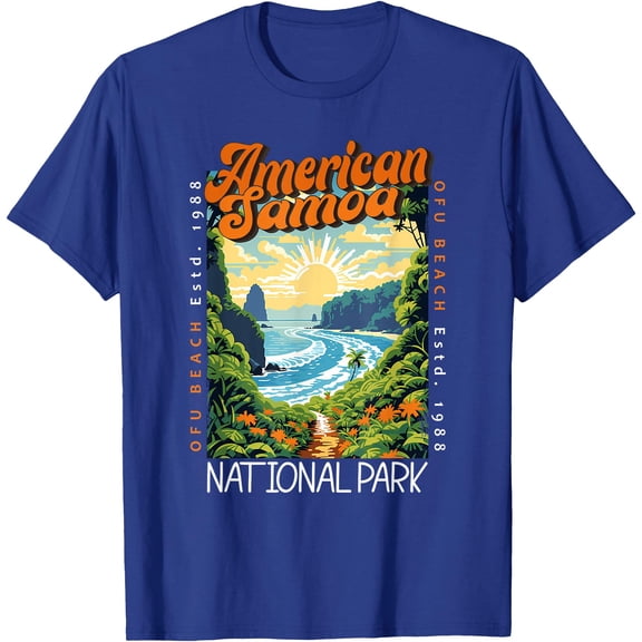 American Samoa National Park Retro Distressed Vintage Unisex T-Shirt for Men Women Kids Toddler