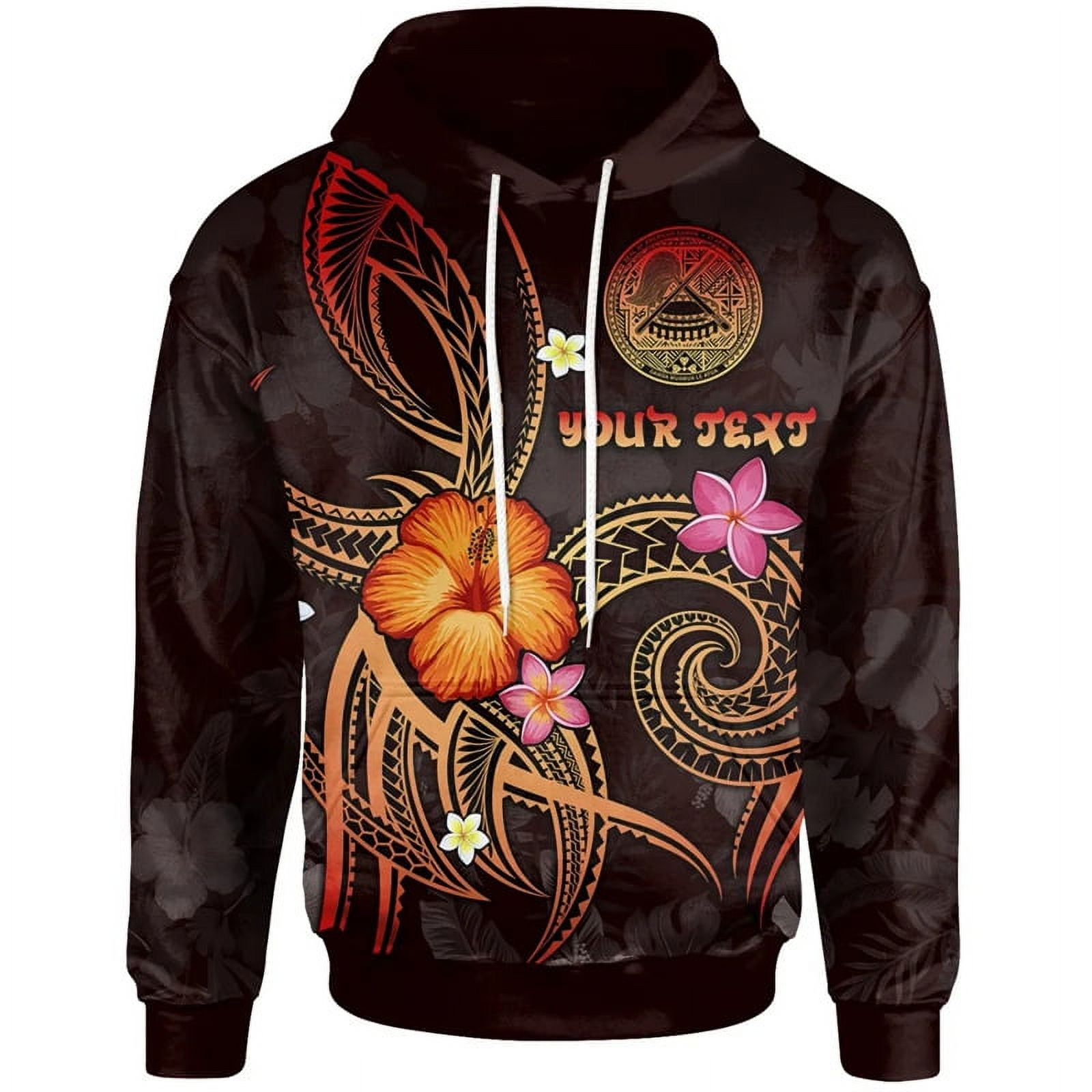 American Samoa wave tattoo hoodie Polynesian hoodie y2k flag new hoodie