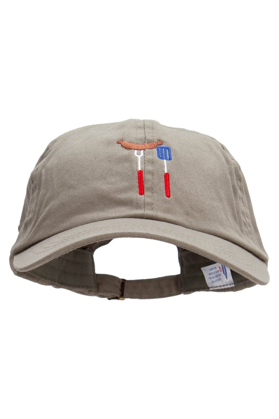 American Sausage Embroidered Normal Dyed Washed Cap - Olive OSFM