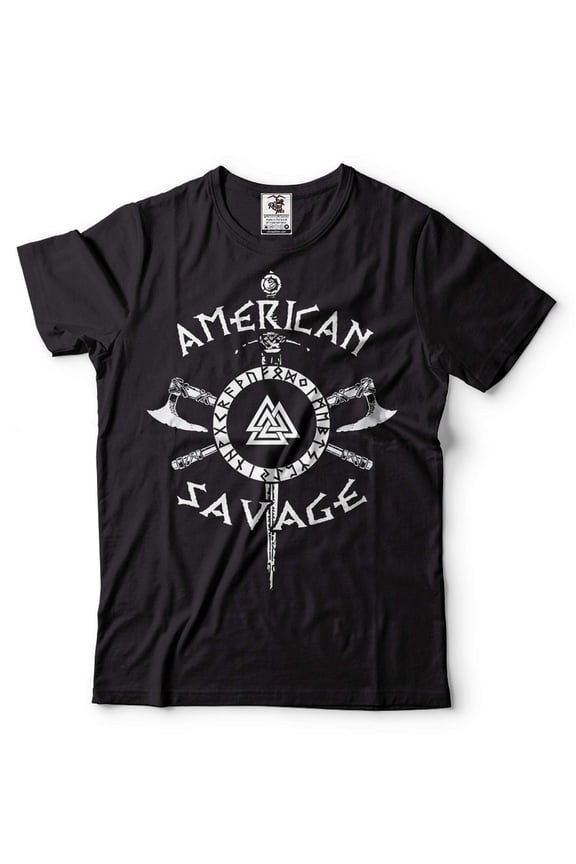 American Savage Shirt American Viking Shirt Viking Gift Viking Warrior Norway Norse Mythology Tee