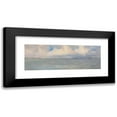 thumbnail image 1 of American School 18x9 Black Modern Framed Museum Art Print Titled - Coastal View from the Bay (circa 1918), 1 of 5