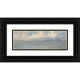 thumbnail image 1 of American School 24x11 Black Ornate Framed Double Matted Museum Art Print Titled: Coastal View from the Bay (circa 1918), 1 of 5