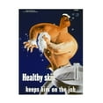thumbnail image 1 of American School 'Healthy Skin Keeps Him on the Job c.1944' Canvas Art - 18 x 24 Inches, 1 of 4