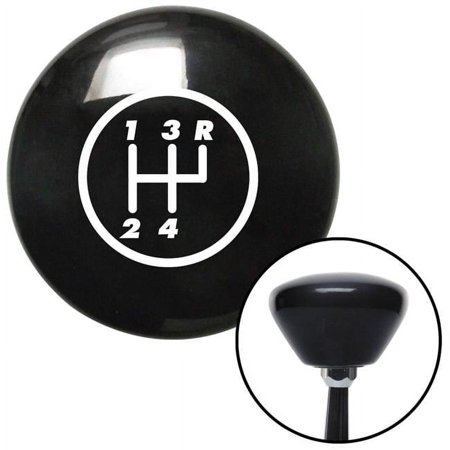 American Shifter 148034 White 4 Speed Shift Pattern - 4RUR Black Retro Shift Knob with M16 x 1.5 Insert Brody