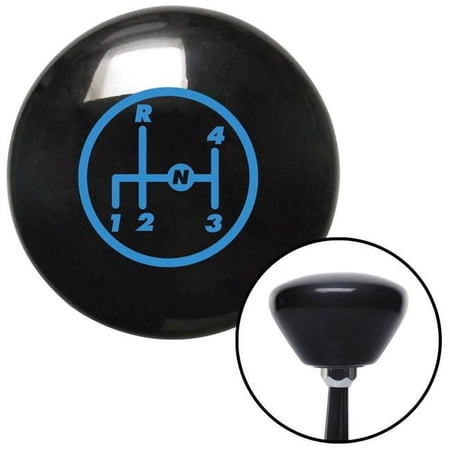 American Shifter 148037 Blue 4 Speed Shift Pattern - 4UR-RDL Black Retro Shift Knob with M16 x 1.5 Insert Brody