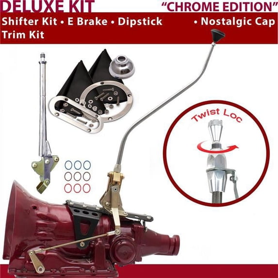 American Shifter 2004R Shifter Kit 23 in. Swan E Brake Trim Kit Dipstick for D30DB