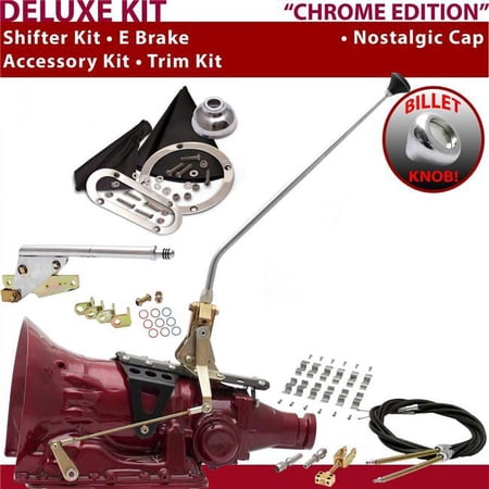 American Shifter 2004R Shifter Kit Chrome 16 in. E Brake Cable Clamp Trim Kit for F31D9