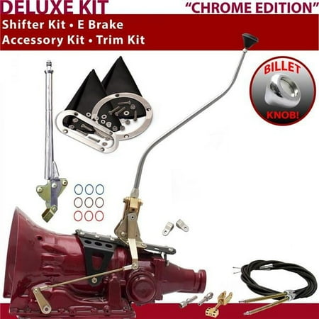 American Shifter 2004R Shifter Kit Chrome 23 in. Swan E Brake Cable Clevis Trim Kit for F6825