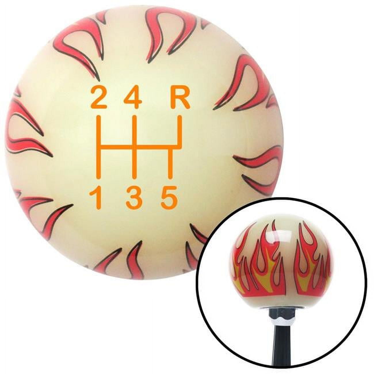 American Shifter 218680 Orange Shift Pattern 13n Ivory Flame