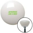 thumbnail image 1 of American Shifter 279913 Green Autocross White Retro Shift Knob with M16 x 1.5 Insert Shifter Auto Manual Brody, 1 of 1