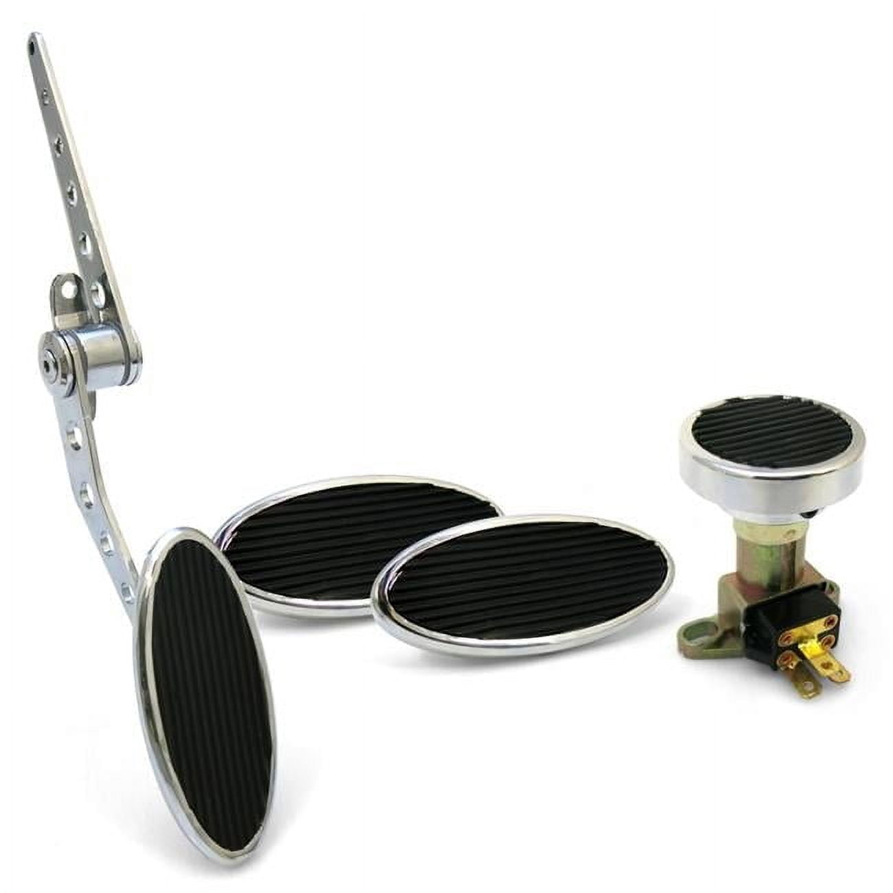 American Shifter 334066 Oval Firewall Mount Gas Pedal with Small Oval ...