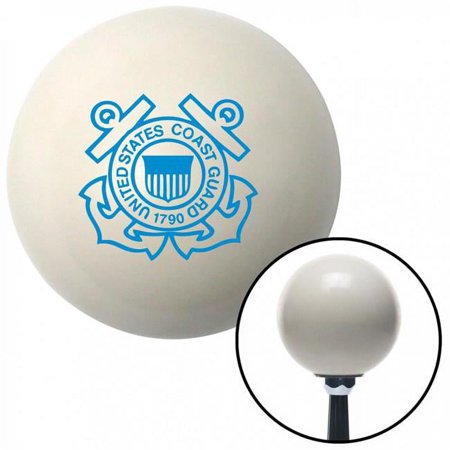 American Shifter 40609 Blue USCG Logo Ivory Shift Knob with M16 x 1.5 Insert Shifter Auto Manual Custom Brody