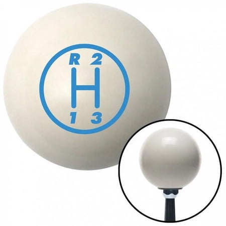 American Shifter 41333 Blue 3 Speed Shift Pattern - 3RUL Ivory Shift Knob with M16 x 1.5 Insert Shifter Brody