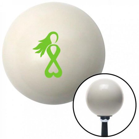 American Shifter 42154 Green Breast Cancer Awareness Ivory Shift Knob with M16 x 1.5 Insert Shifter Auto Brody