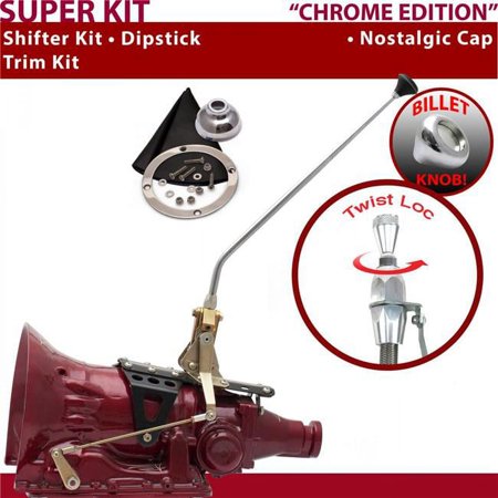 American Shifter 45RFE Shifter Kit Chrome 16 in. Trim Kit Dipstick for F1F21