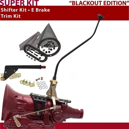 American Shifter 4L60E Shifter Kit Black 23 in. Swan E Brake Trim Kit for DE5FC