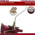 thumbnail image 1 of American Shifter  4L60E Shifter Kit Chrome 23 in. Swan Trim Kit Push Button Cap Tan Boot Billet Knob F5F11, 1 of 1