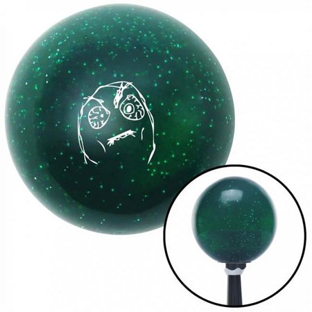 American Shifter 66668 White Red Eyes Green Metal Flake Shift Knob with M16 x 1.5 Insert Shifter Auto Brody