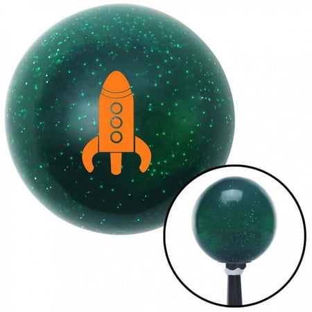American Shifter 66719 Orange Rocketship Green Metal Flake Shift Knob with M16 x 1.5 Insert Shifter Auto Brody