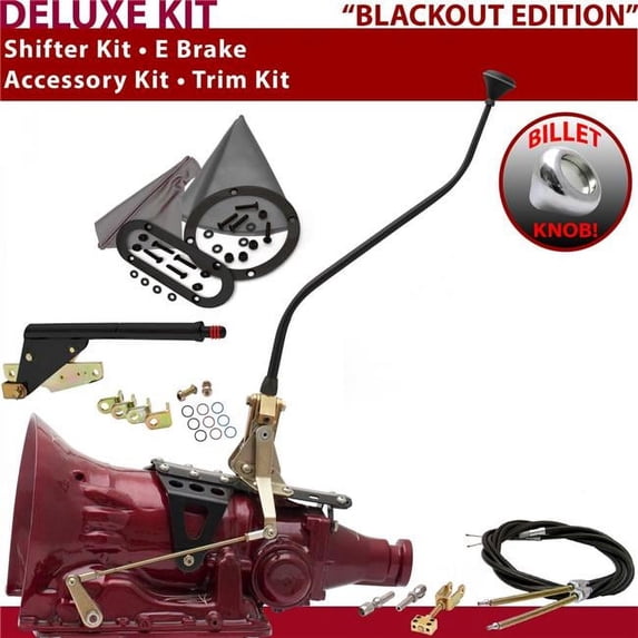 American Shifter 700R4 Shifter Kit Black 23 in. Swan E Brake Cable Trim Kit for F6521