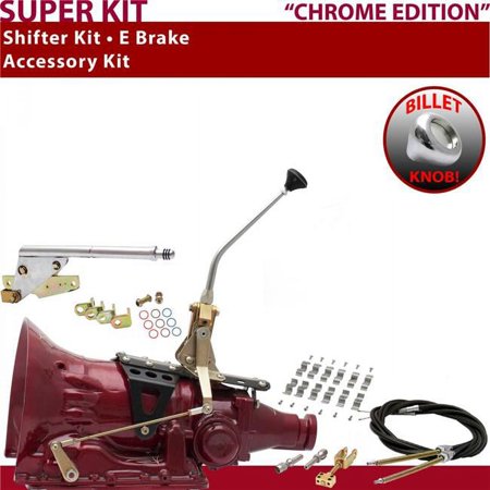 American Shifter 700R4 Shifter Kit Chrome 10 in. E Brake Cable Clamp for EF806