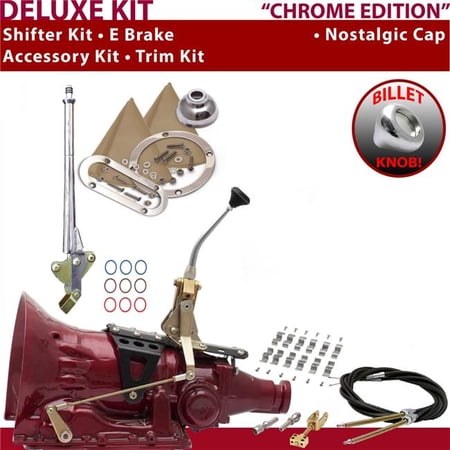 American Shifter 727 Shifter Kit Chrome 8 in. E Brake Cable Clamp Trim Kit for ECB0F