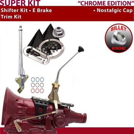 American Shifter 904 Shifter Kit Chrome 10 in. E Brake Trim Kit for EE6F4