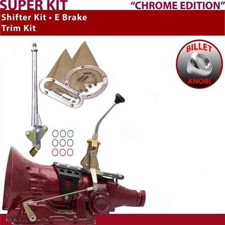 American Shifter 904 Shifter Kit Chrome 8 in. E Brake Trim Kit for ECC40