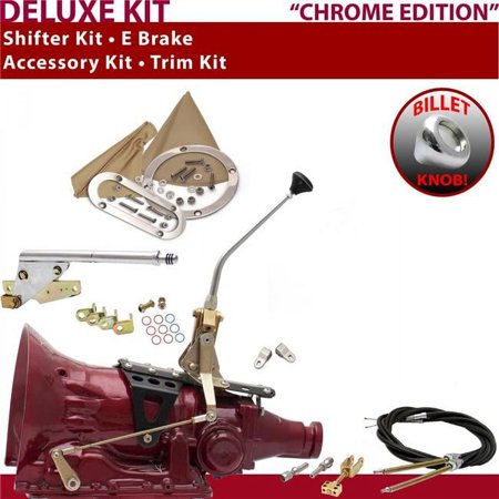 American Shifter AOD Shifter Kit Chrome 10 in. E Brake Cable Clevis Trim Kit for EF009