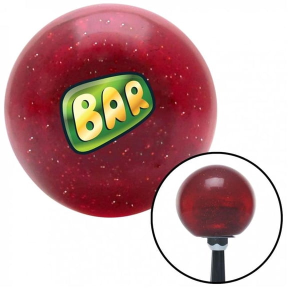 American Shifter 60123 Bar Green Red Metal Flake Shift Knob with M16 x 1.5 Insert Shifter Auto Manual Brody