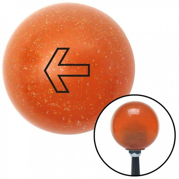 American Shifter 36208 Black Arrow Left Orange Metal Flake Shift Knob with M16 x 1.5 Insert Shifter Auto