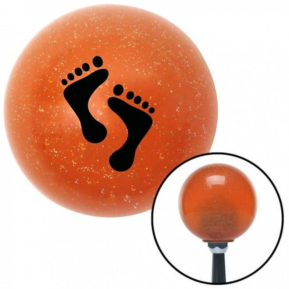 American Shifter 43503 Black Bare Feet Orange Metal Flake Shift Knob with M16 x 1.5 Insert Shifter Auto