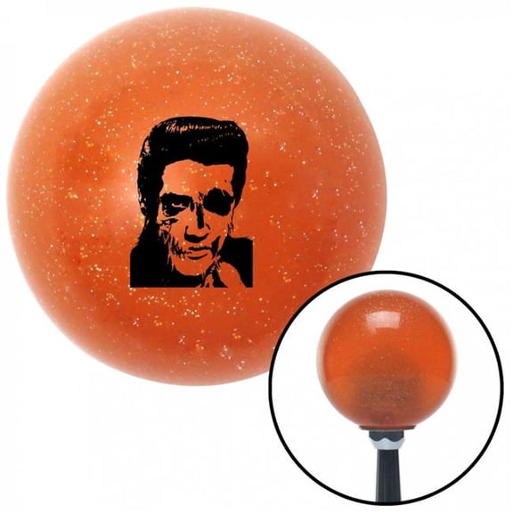 American Shifter 36094 Black Elvis Orange Metal Flake Shift Knob with M16 x 1.5 Insert Shifter Auto Manual
