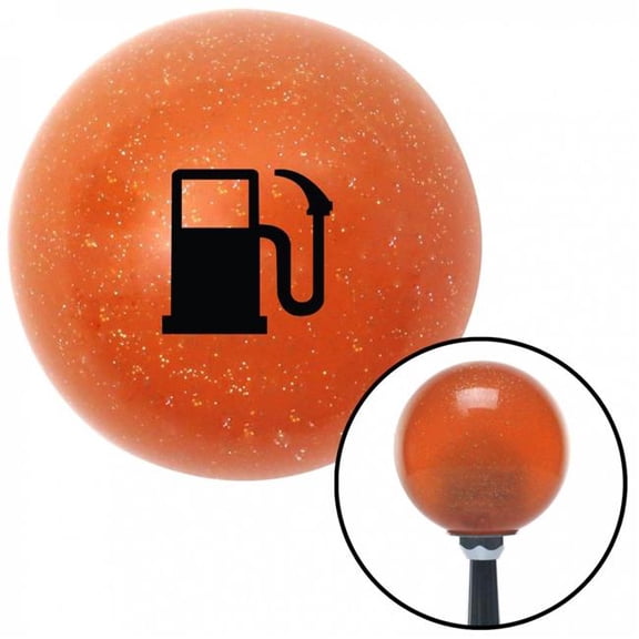 American Shifter 36552 Black Gas Station Tank Orange Metal Flake Shift Knob with M16 x 1.5 Insert Shifter