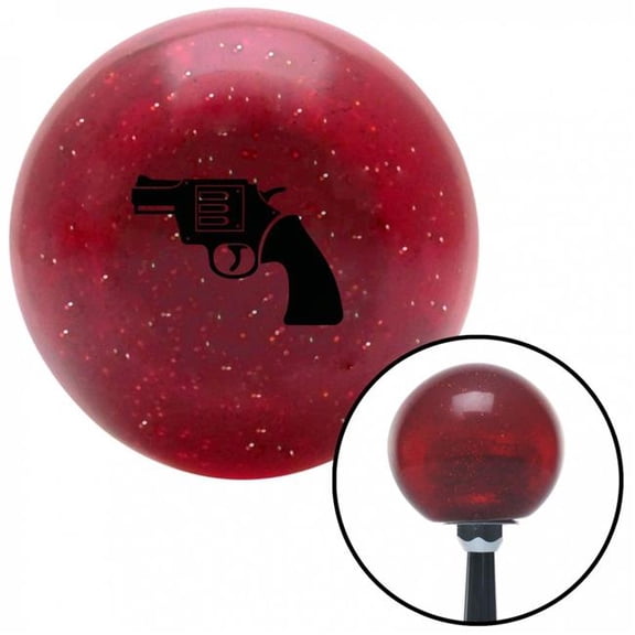 American Shifter 58504 Black Gun Red Metal Flake Shift Knob with M16 x 1.5 Insert Shifter Auto Manual Brody