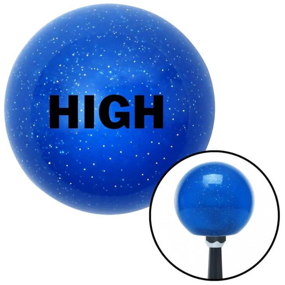 American Shifter 28008 Black High Blue Metal Flake Shift Knob with M16 x 1.5 Insert Shifter Auto Manual