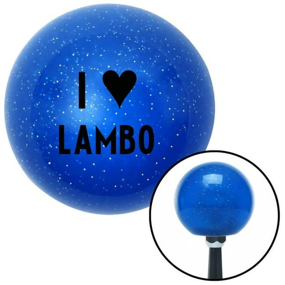 American Shifter 23988 Black I 3 LAMBO Blue Metal Flake Shift Knob with M16 x 1.5 Insert Shifter Auto