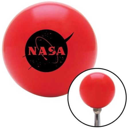 American Shifter Black Nasa Logo Circle Red Shift Knob with M16 x 1.5 Insert Shifter Auto Manual Brody