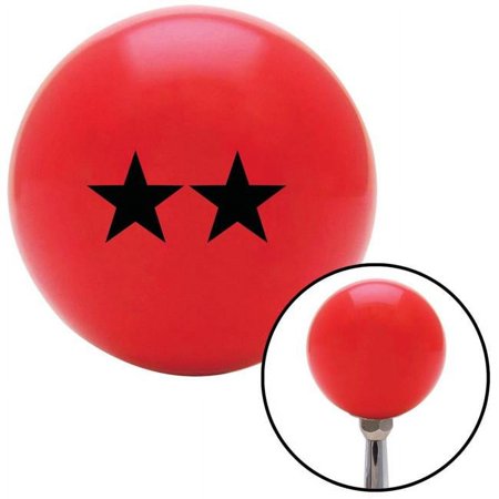 American Shifter Black Officer 08 - Rear Admiral, Upper Half Red Shift Knob with M16 x 1.5 Insert Brody