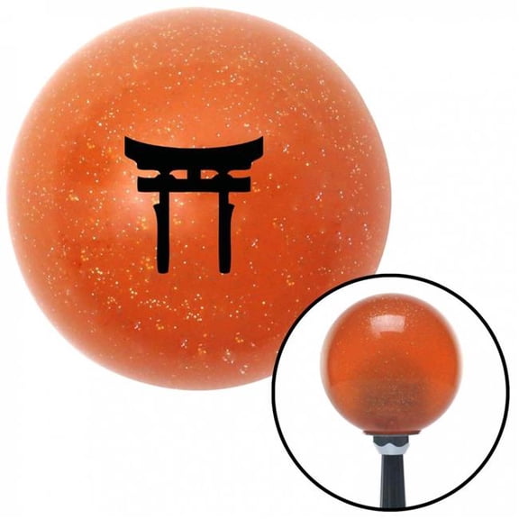 American Shifter 39260 Black Torii Orange Metal Flake Shift Knob with M16 x 1.5 Insert Shifter Auto Manual