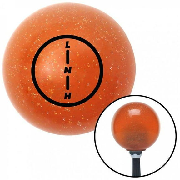 American Shifter 35903 Black Transfer Case No.2 Orange Metal Flake Shift Knob with M16 x 1.5 Insert Shifter