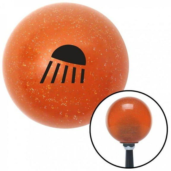 American Shifter 36236 Black Work Light Orange Metal Flake Shift Knob with M16 x 1.5 Insert Shifter Auto