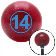 American Shifter 47447 Blue Ball No.14 Red Metal Flake Shift Knob with M16 x 1.5 Insert Shifter Auto Manual