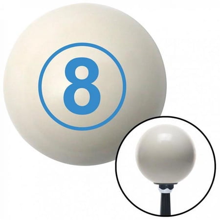 American Shifter Blue Ball No. 8 Ivory Shift Knob with M16 x 1.5 Insert Shifter Auto Manual Custom Brody