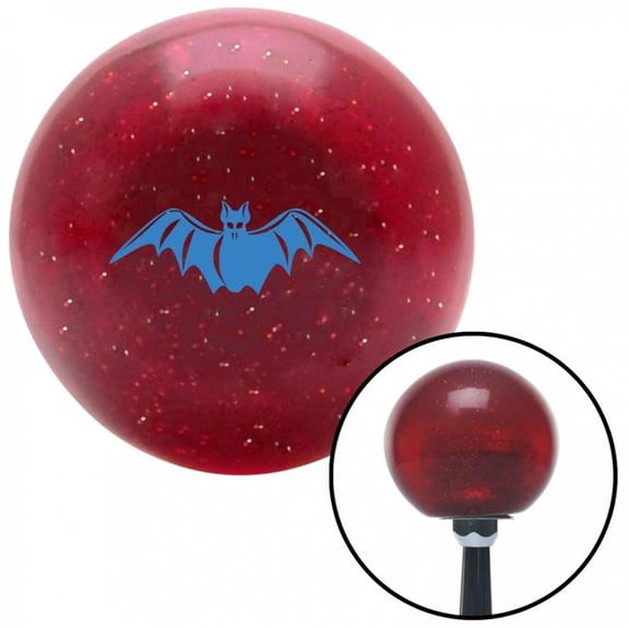 American Shifter 47566 Blue Bat Red Metal Flake Shift Knob with M16 x 1.5 Insert Shifter Auto Manual Brody