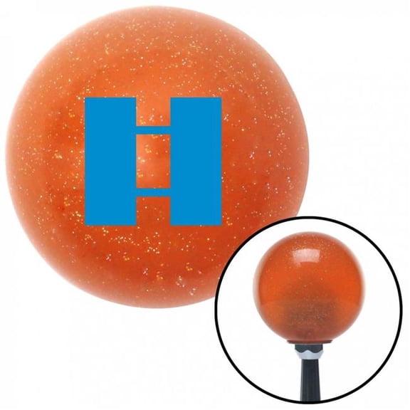 American Shifter 44397 Blue Captain Orange Metal Flake Shift Knob with M16 x 1.5 Insert Shifter Auto Brody