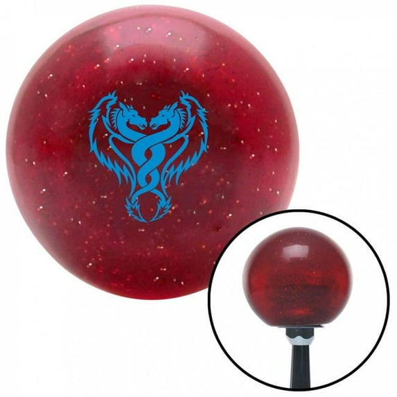 American Shifter 51006 Blue Dual Dragons Red Metal Flake Shift Knob with M16 x 1.5 Insert Shifter Auto