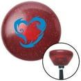 thumbnail image 1 of American Shifter  Blue Scroll Art Heart Red Retro Metal Flake Shift Knob with M16 x 1.5 Insert Auto Brody, 1 of 1